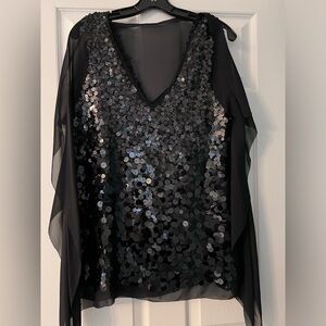 BCBG sequin evening blouse.